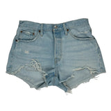 Levis Denim Shorts - 28W UK 8 Light Wash Cotton
