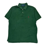 Polo By Ralph Lauren Slim Fit Polo Shirt - Large Green Cotton