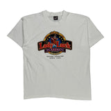 Single Stitch Lady Luck Casino Fruit Of The Loom Graphic T-Shirt - XL White Cotton Blend