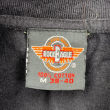 Rock Eagle Graphic T-Shirt - Medium Black Cotton