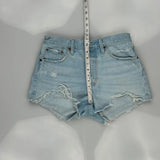 Levis Denim Shorts - 28W UK 8 Light Wash Cotton