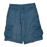 Levis Cargo Shorts - 32W 11L Blue Cotton