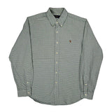 Ralph Lauren Checked Shirt - Large Green Cotton