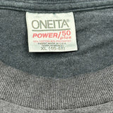 Single Stitch Puma Oneita T-Shirt - XL Gray Cotton Blend