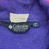 Made In USA Columbia Fleece Jacket - Large Purple Polyester