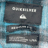 Quiksilver Checked Flannel Shirt - Large White Cotton