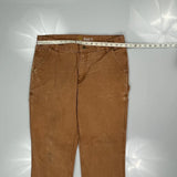 Carhartt Double Knee Carpenter Trousers - 36W 32L Brown Cotton