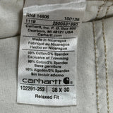 Carhartt Carpenter Pants - 38W 30L Khaki Cotton Blend