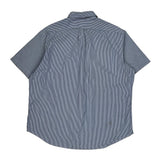 Ralph Lauren Striped Short Sleeve Shirt - 2XL Blue Cotton