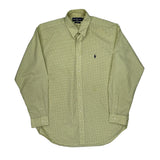 Blake Ralph Lauren Checked Shirt - Large Yellow Cotton