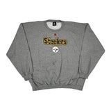 Steelers Nfl Football Sweatshirt - 2XL Gray Cotton Blend