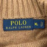 Polo By Ralph Lauren 1/4 Zip - XL Brown Wool