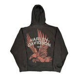 Harley Davidson Graphic Hoodie - Large Black Cotton