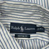 Ralph Lauren Striped Shirt - XL Blue Cotton