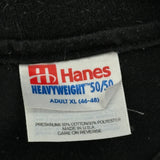 Hanes Single Stitch T-Shirt - XL Black Cotton Blend