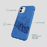 Electric Blue Backcountry Ski iPhone 11 Case