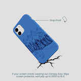 Electric Blue Backcountry Ski iPhone 12 Mini Case
