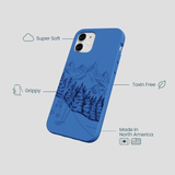 Electric Blue Backcountry Ski iPhone 12 Mini Case