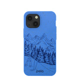 Electric Blue Backcountry Ski iPhone 13 Mini Case
