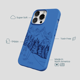 Electric Blue Backcountry Ski iPhone 13 Pro Max Case