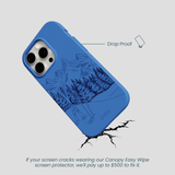 Electric Blue Backcountry Ski iPhone 14 Pro Case