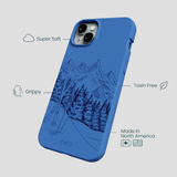 Electric Blue Backcountry Ski iPhone 15 Plus Case