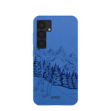 Electric Blue Backcountry Ski Samsung Galaxy S25 Case