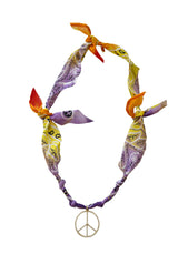 Necklace Good Jaune Viole Peace