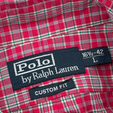Polo By Ralph Lauren Checked Shirt - Large Red Cotton