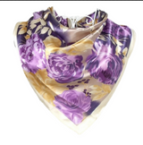 Anyyou Fashion Premium Satin Square Scarf – Purple Silk-Feel Neckwrap for Women