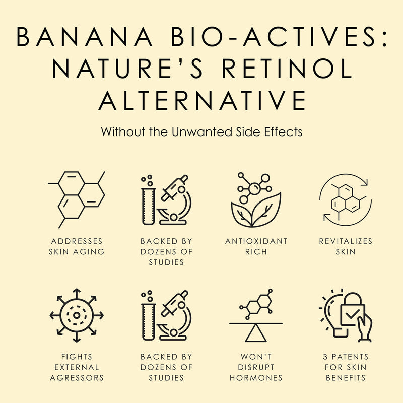 Bananas are a natural alternatives to retinol without the unwanted side effects