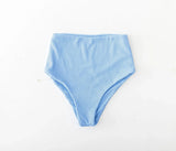 Blue Allium Belted Bikini bottom