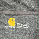 Age 13-14 Carhartt Hoodie - XL Grey Cotton Blend