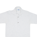 REEBOK Mens Polo Shirt Grey M