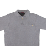ENERGY BEST WEAR Mens Polo Shirt Grey Striped M