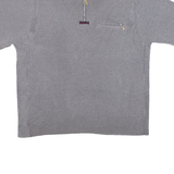 ENERGY BEST WEAR Mens Polo Shirt Grey Striped M