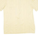 BAILA Mens Polo Shirt Yellow Striped L