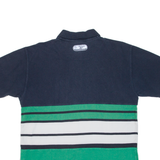 REEBOK Mens Polo Shirt Green Striped XL