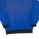 Mens Polo Shirt Blue Long Sleeve L