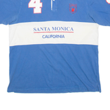 O'BRADY Mens Polo Shirt Blue 2XL