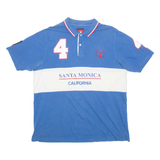 O'BRADY Mens Polo Shirt Blue 2XL