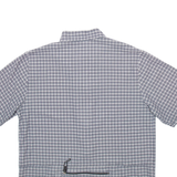 KUBLER 1/2 Zip Mens Polo Shirt Grey Check M