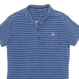 ARMANI JEANS Mens Polo Shirt Blue Striped M