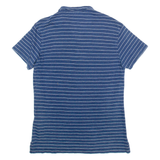 ARMANI JEANS Mens Polo Shirt Blue Striped M