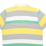 PUMA Mens Polo Shirt Grey Striped M