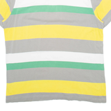 PUMA Mens Polo Shirt Grey Striped M