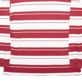 TOMMY HILFIGER Mens Polo Shirt Red Striped Long Sleeve 2XL