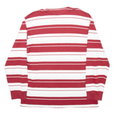 TOMMY HILFIGER Mens Polo Shirt Red Striped Long Sleeve 2XL