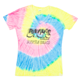 PORT & COMPANY Myrtle Beach Womens Tie Dye T-Shirt Pink USA V-Neck M