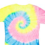 PORT & COMPANY Myrtle Beach Womens Tie Dye T-Shirt Pink USA V-Neck M